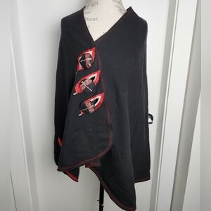 Vintage Indigenous Embroidered Cape Shawl